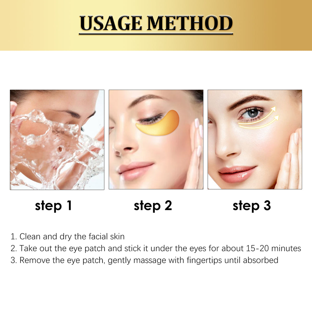Gold Snail Collagen Eye Mask – 24K Gold & Snail Filtrate Hydrating Patches
