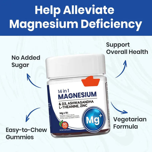 14-in-1 Magnesium Soft Candy – Ashwagandha, Vitamin D3, Zinc & L-Theanine