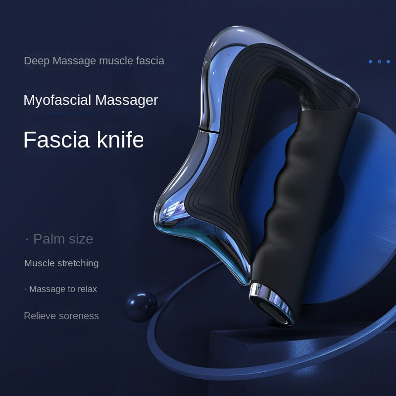Zinc Alloy Fascia Scraper & Gua Sha Massager – Vibrating Body & Face Tool