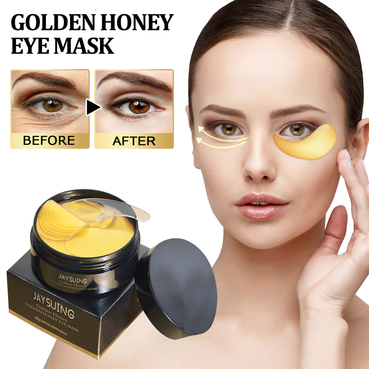 Gold Snail Collagen Eye Mask – 24K Gold & Snail Filtrate Hydrating Patches