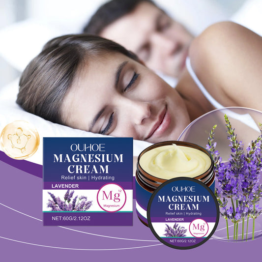 OUHOE Magnesium Body Cream – Lavender & Coconut Oil Soothing Formula