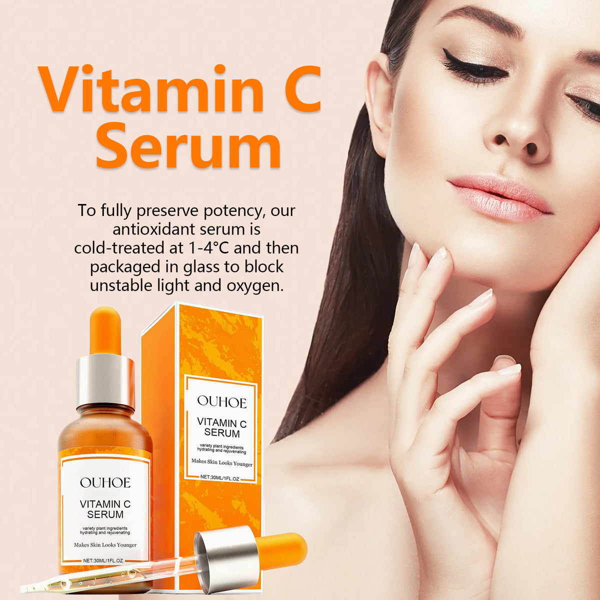 Vitamin C Face Serum – Retinol & Jojoba Oil Brightening Anti-Aging Serum