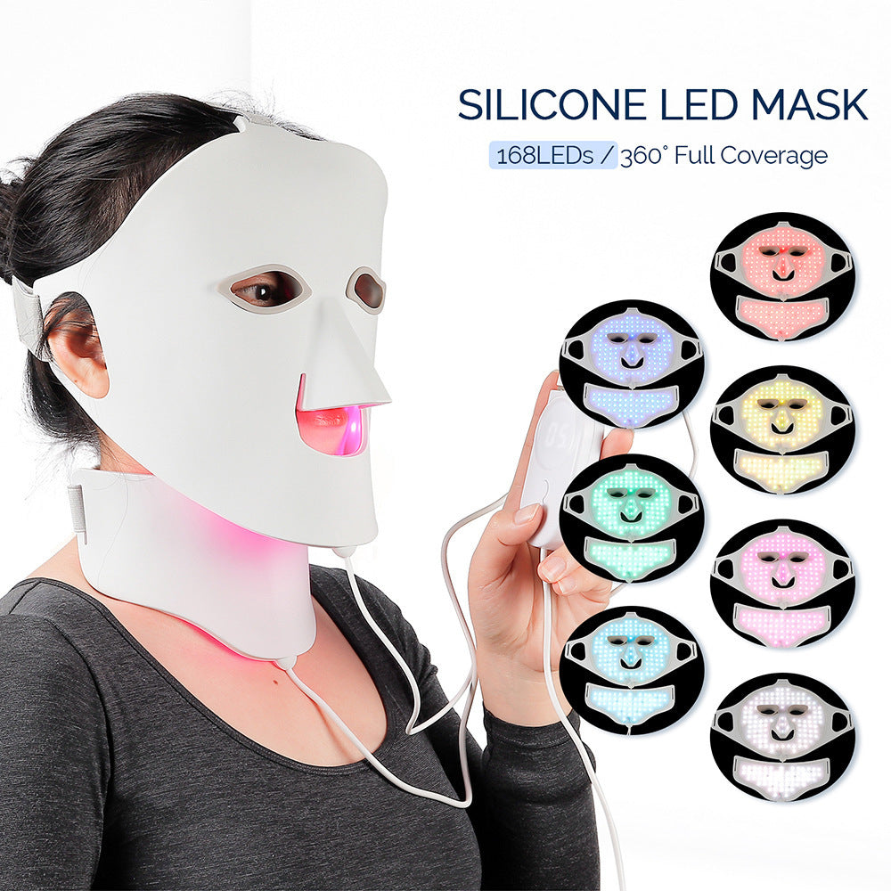 LED Photon Facial Mask – Red & Blue Light Therapy for Glowing, Clear Skin