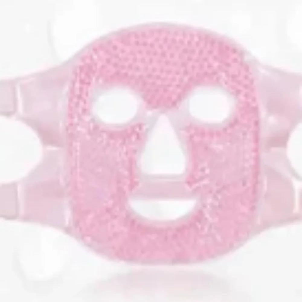 Reusable Full Face Ice Compress Mask – Cooling Gel Bead Face Mask