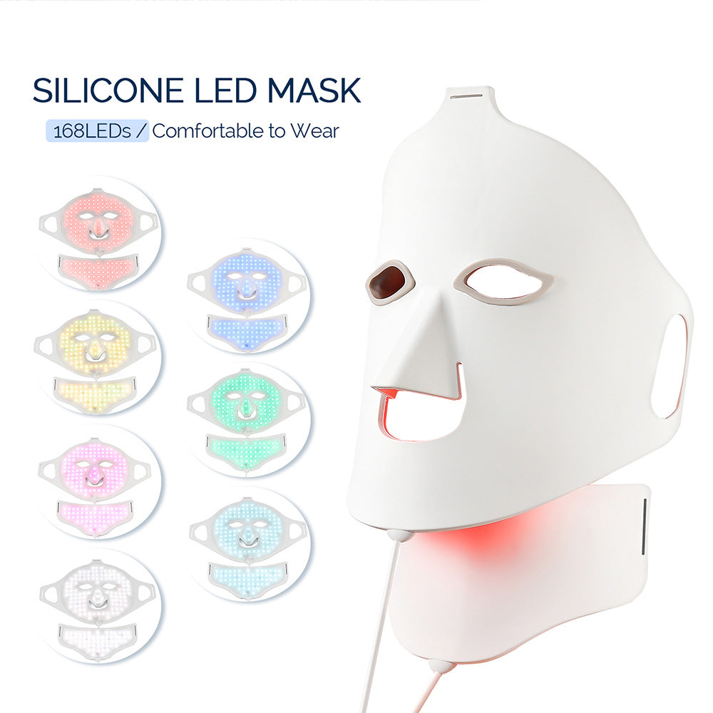 LED Photon Facial Mask – Red & Blue Light Therapy for Glowing, Clear Skin