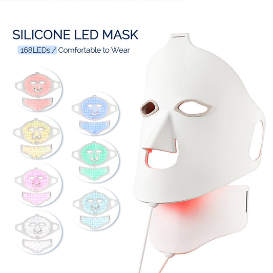LED Photon Facial Mask – Red & Blue Light Therapy for Glowing, Clear Skin
