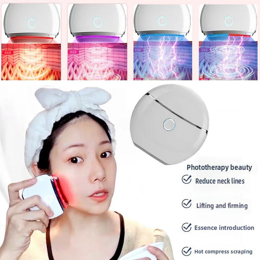 EMS Face Lift & Neck Beauty Device – 4-Mode LED Microcurrent Massager
