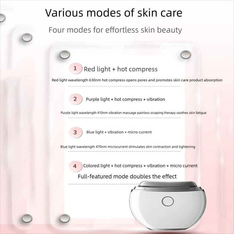EMS Face Lift & Neck Beauty Device – 4-Mode LED Microcurrent Massager