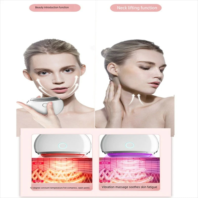 EMS Face Lift & Neck Beauty Device – 4-Mode LED Microcurrent Massager